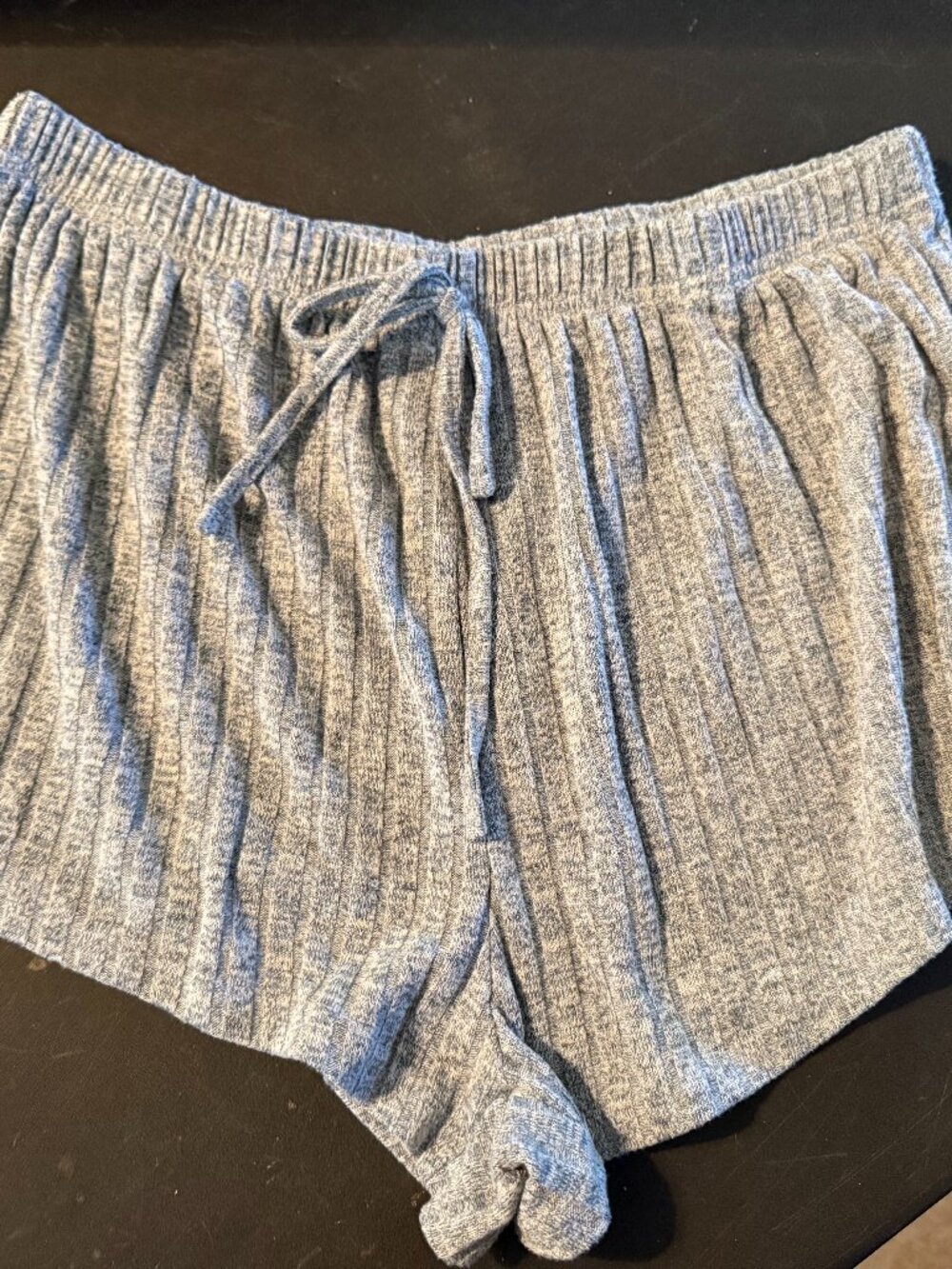 Shein 2XL Shorts Blue Ribbed (007)